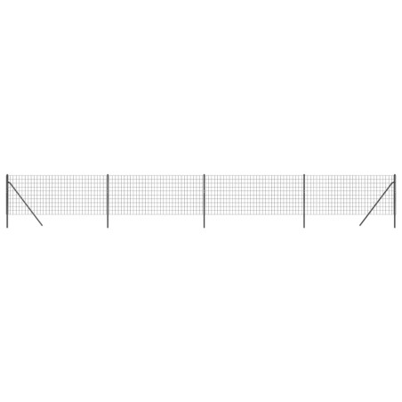 vidaXL Recinzione Metallica Antracite 0,8x10 m in Acciaio Zincato