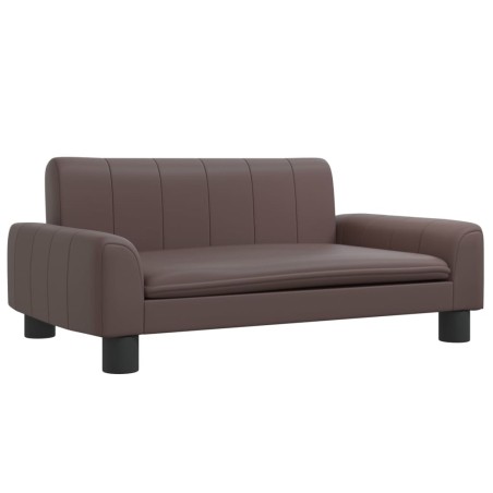 vidaXL Lettino per Cani Marrone 70x45x30 cm in Similpelle