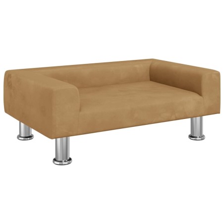 vidaXL Lettino per Cani Marrone 70x45x26,5 cm in Velluto