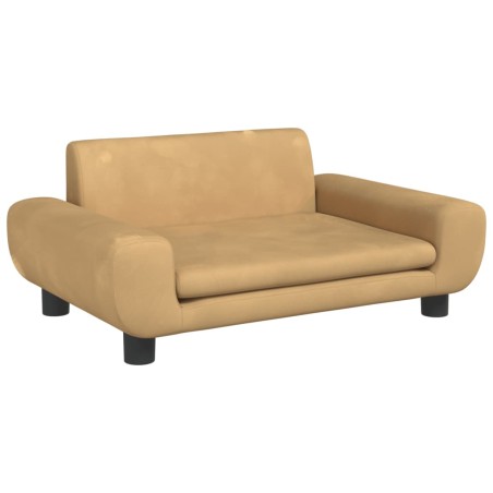 vidaXL Lettino per Cani Marrone 70x45x33 cm in Velluto