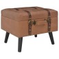 vidaXL Sgabelli con Contenitore 3 pz in Similpelle Marrone vidaXL Sgabelli con Contenitore 3 pz in Similpelle Marrone
