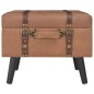 vidaXL Sgabelli con Contenitore 3 pz in Similpelle Marrone vidaXL Sgabelli con Contenitore 3 pz in Similpelle Marrone