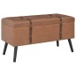 vidaXL Sgabelli con Contenitore 3 pz in Similpelle Marrone vidaXL Sgabelli con Contenitore 3 pz in Similpelle Marrone