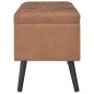 vidaXL Sgabelli con Contenitore 3 pz in Similpelle Marrone vidaXL Sgabelli con Contenitore 3 pz in Similpelle Marrone