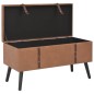 vidaXL Sgabelli con Contenitore 3 pz in Similpelle Marrone vidaXL Sgabelli con Contenitore 3 pz in Similpelle Marrone