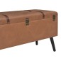 vidaXL Sgabelli con Contenitore 3 pz in Similpelle Marrone vidaXL Sgabelli con Contenitore 3 pz in Similpelle Marrone