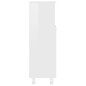 Armadio da Bagno Bianco Lucido 30x30x95 cm in Truciolato Armadio da Bagno Bianco Lucido 30x30x95 cm in Truciolato