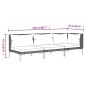 vidaXL Set Divani da Giardino 3 pz Grigio Scuro Polyrattan Mezzo Tondo vidaXL Set Divani da Giardino 3 pz Grigio Scuro Polyrattan Mezzo Tondo