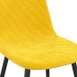 vidaXL Sedie da Pranzo 4 pz Giallo Senape in Velluto vidaXL Sedie da Pranzo 4 pz Giallo Senape in Velluto