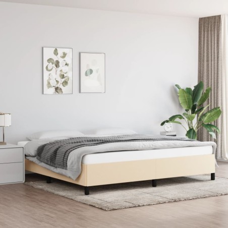 vidaXL Giroletto Crema 200x200 cm in Tessuto