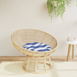 vidaXL Cuscino Rotondo Righe Blu Bianche Ø 60x11 cm in Tessuto Oxford