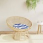 vidaXL Cuscino Rotondo Righe Blu Bianche Ø 60x11 cm in Tessuto Oxford