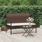 vidaXL Panca da Giardino con Cuscino Marrone 105 cm in Polyrattan vidaXL Panca da Giardino con Cuscino Marrone 105 cm in Polyrattan