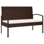 vidaXL Panca da Giardino con Cuscino Marrone 105 cm in Polyrattan vidaXL Panca da Giardino con Cuscino Marrone 105 cm in Polyrattan