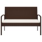 vidaXL Panca da Giardino con Cuscino Marrone 105 cm in Polyrattan vidaXL Panca da Giardino con Cuscino Marrone 105 cm in Polyrattan