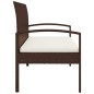 vidaXL Panca da Giardino con Cuscino Marrone 105 cm in Polyrattan vidaXL Panca da Giardino con Cuscino Marrone 105 cm in Polyrattan