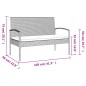 vidaXL Panca da Giardino con Cuscino Marrone 105 cm in Polyrattan vidaXL Panca da Giardino con Cuscino Marrone 105 cm in Polyrattan