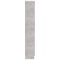 Armadio con Vetrina Grigio Cemento 82,5x30,5x185,5cm Truciolato
