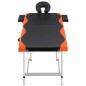 vidaXL Lettino da Massaggio a 2 Sezioni in Alluminio Nero e Arancio vidaXL Lettino da Massaggio a 2 Sezioni in Alluminio Nero e Arancio