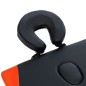 vidaXL Lettino da Massaggio a 2 Sezioni in Alluminio Nero e Arancio vidaXL Lettino da Massaggio a 2 Sezioni in Alluminio Nero e Arancio
