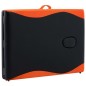 vidaXL Lettino da Massaggio a 2 Sezioni in Alluminio Nero e Arancio vidaXL Lettino da Massaggio a 2 Sezioni in Alluminio Nero e Arancio