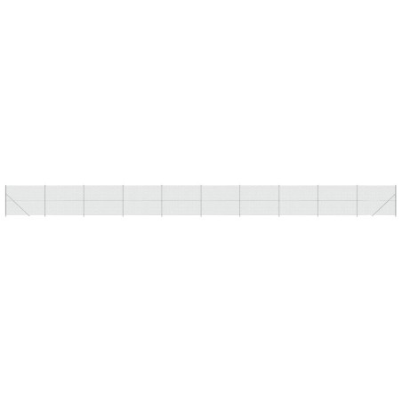 vidaXL Recinzione a Rete con Flangia Argento 1,8x25 m