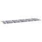 vidaXL Cuscino per Panca a Quadri Grigi 200x50x3cm Tessuto Oxford