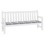 vidaXL Cuscino per Panca a Quadri Grigi 200x50x3cm Tessuto Oxford