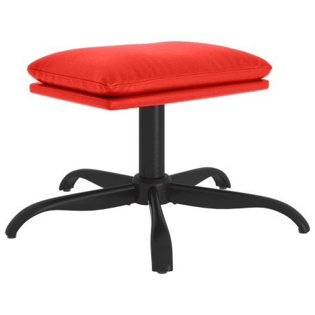 vidaXL Poggiapiedi Rosso 60x60x36 cm in Similpelle