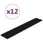 vidaXL Pannelli Murali 12 pz Nere 90x15 cm Tessuto 1,62 m² vidaXL Pannelli Murali 12 pz Nere 90x15 cm Tessuto 1,62 m²