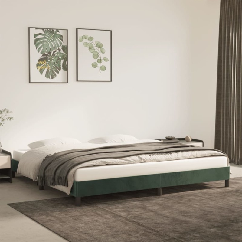 vidaXL Giroletto Verde Scuro 200x200 cm in Velluto vidaXL Giroletto Verde Scuro 200x200 cm in Velluto