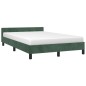 vidaXL Giroletto con Testiera Verde Scuro 120x200 cm in Velluto vidaXL Giroletto con Testiera Verde Scuro 120x200 cm in Velluto
