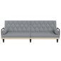vidaXL Divano Letto con Braccioli Grigio Chiaro in Tessuto vidaXL Divano Letto con Braccioli Grigio Chiaro in Tessuto