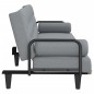 vidaXL Divano Letto con Braccioli Grigio Chiaro in Tessuto vidaXL Divano Letto con Braccioli Grigio Chiaro in Tessuto