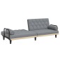 vidaXL Divano Letto con Braccioli Grigio Chiaro in Tessuto vidaXL Divano Letto con Braccioli Grigio Chiaro in Tessuto