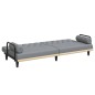 vidaXL Divano Letto con Braccioli Grigio Chiaro in Tessuto vidaXL Divano Letto con Braccioli Grigio Chiaro in Tessuto