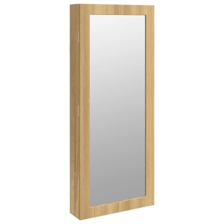 vidaXL Armadio Portagioie a Specchio con Luci LED a Parete