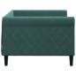 vidaXL Letto da Giorno Verde Scuro 90x200 cm in Velluto vidaXL Letto da Giorno Verde Scuro 90x200 cm in Velluto