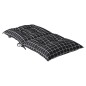 vidaXL Cuscini Sedia Schienale Basso 4 pz Motivo a Quadri Nero Tessuto