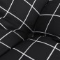 vidaXL Cuscini Sedia Schienale Basso 4 pz Motivo a Quadri Nero Tessuto