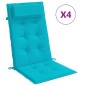 vidaXL Cuscini per Sedia Schienale Alto 4pz Turchese in Tessuto Oxford vidaXL Cuscini per Sedia Schienale Alto 4pz Turchese in Tessuto Oxford
