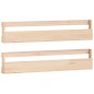 vidaXL Scarpiere a Parete 2 pz 110x9x23 cm Legno Massello di Pino vidaXL Scarpiere a Parete 2 pz 110x9x23 cm Legno Massello di Pino