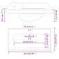 vidaXL Lavandino da Bagno Bianco 91,5x48x19,5 cm Rettangolare Ceramica vidaXL Lavandino da Bagno Bianco 91,5x48x19,5 cm Rettangolare Ceramica
