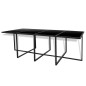 vidaXL Set da Pranzo da Giardino 13 pz con Cuscini in Polyrattan Nero