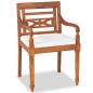 vidaXL Set da Pranzo da Giardino 4 pz con Cuscini in Massello di Teak vidaXL Set da Pranzo da Giardino 4 pz con Cuscini in Massello di Teak