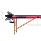 vidaXL Lettino Massaggio Pieghevole a 3 Sezioni Legno Nero e Rosa vidaXL Lettino Massaggio Pieghevole a 3 Sezioni Legno Nero e Rosa