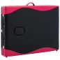 vidaXL Lettino Massaggio Pieghevole a 3 Sezioni Legno Nero e Rosa vidaXL Lettino Massaggio Pieghevole a 3 Sezioni Legno Nero e Rosa