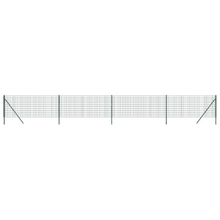 vidaXL Recinzione Metallica Verde 0,8x10 m in Acciaio Zincato