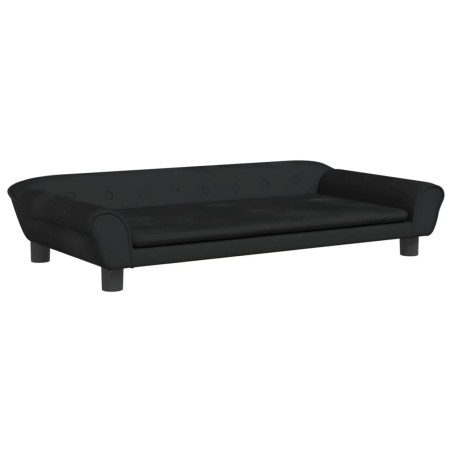 vidaXL Lettino per Cani Nero 100x50x21 cm in Velluto