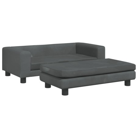 vidaXL Lettino Cani con Estensione Grigio Scuro 100x50x30 cm Velluto